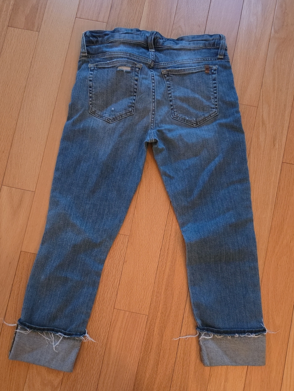 Joe's Jeans Women's Distressed Boyfriend Jeans in Medium Blue - Picture 2 of 4